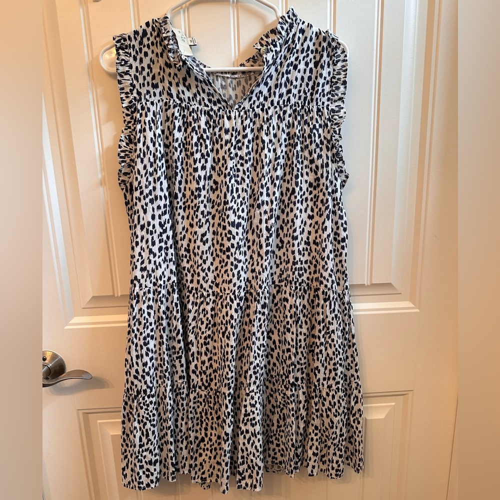 Pinch Navy and white dress